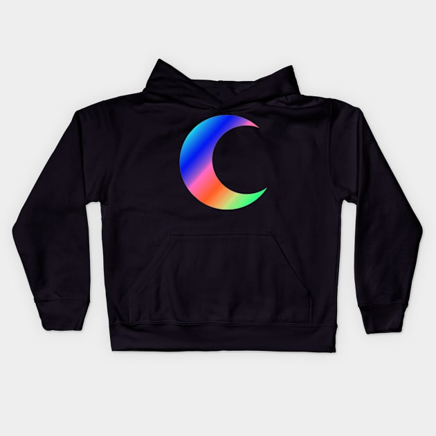 NEW MOON WITH PASTEL TONES, RAINBOW. Kids Hoodie by RENAN1989